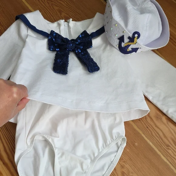 Nautical Sailor Costume for Kids - White and Blue - Picture 8 of 14
